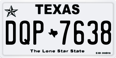 TX license plate DQP7638
