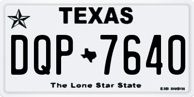 TX license plate DQP7640