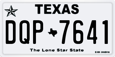 TX license plate DQP7641