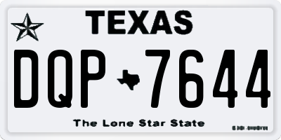 TX license plate DQP7644