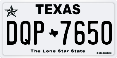 TX license plate DQP7650