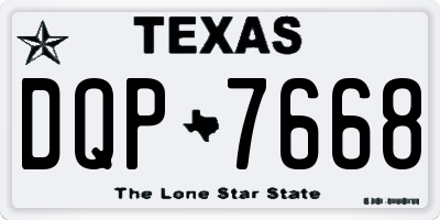 TX license plate DQP7668