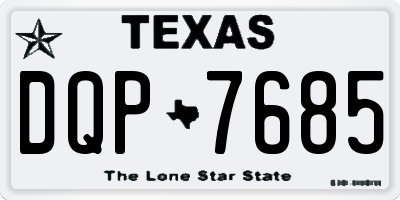 TX license plate DQP7685