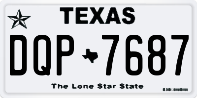 TX license plate DQP7687