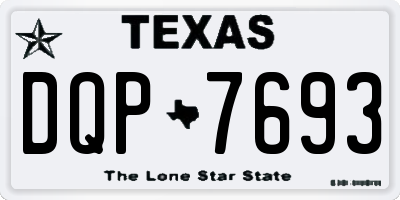 TX license plate DQP7693