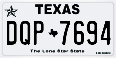 TX license plate DQP7694