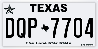 TX license plate DQP7704