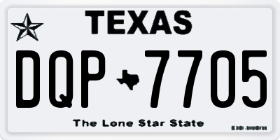 TX license plate DQP7705
