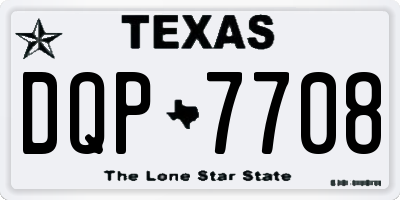 TX license plate DQP7708
