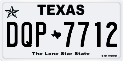 TX license plate DQP7712