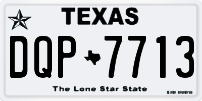 TX license plate DQP7713