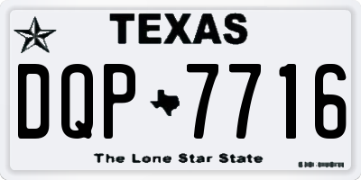TX license plate DQP7716