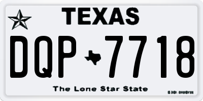 TX license plate DQP7718