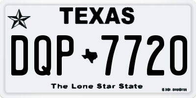 TX license plate DQP7720