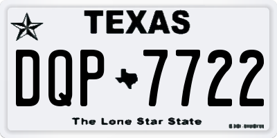 TX license plate DQP7722