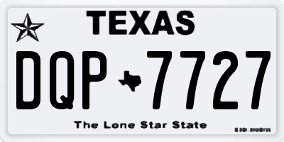 TX license plate DQP7727