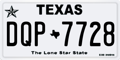 TX license plate DQP7728