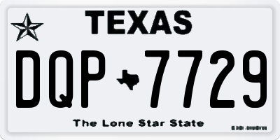 TX license plate DQP7729