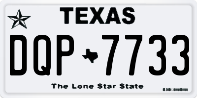 TX license plate DQP7733