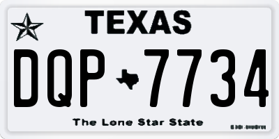 TX license plate DQP7734