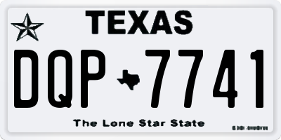 TX license plate DQP7741