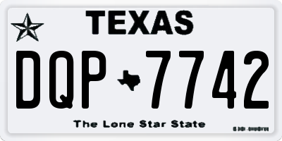 TX license plate DQP7742