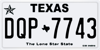 TX license plate DQP7743