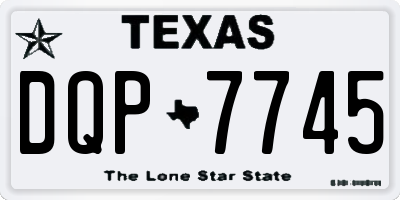 TX license plate DQP7745