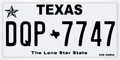 TX license plate DQP7747