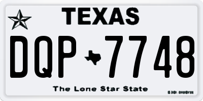 TX license plate DQP7748