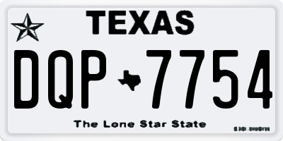 TX license plate DQP7754