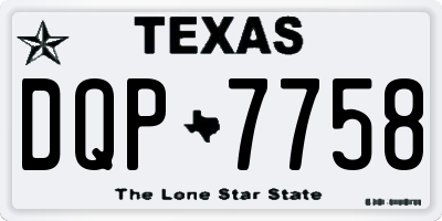 TX license plate DQP7758