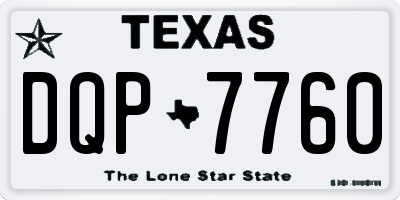 TX license plate DQP7760