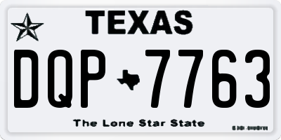 TX license plate DQP7763