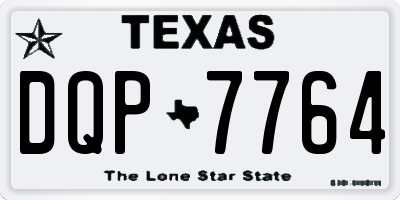 TX license plate DQP7764