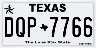 TX license plate DQP7766