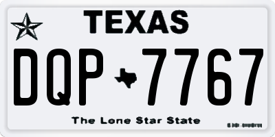 TX license plate DQP7767