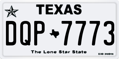 TX license plate DQP7773