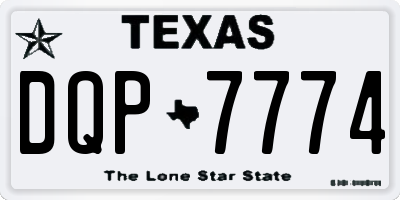 TX license plate DQP7774