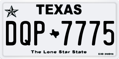 TX license plate DQP7775