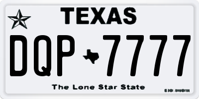 TX license plate DQP7777