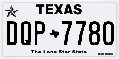 TX license plate DQP7780