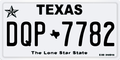 TX license plate DQP7782