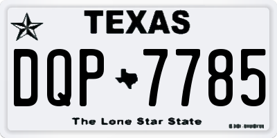 TX license plate DQP7785