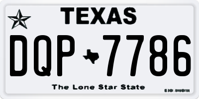 TX license plate DQP7786