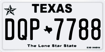 TX license plate DQP7788