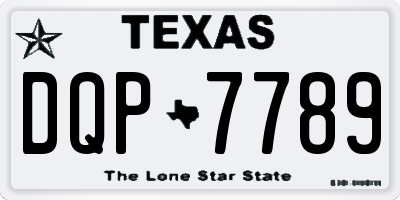 TX license plate DQP7789