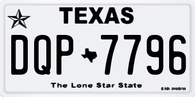 TX license plate DQP7796