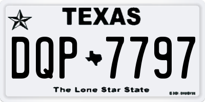 TX license plate DQP7797