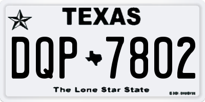 TX license plate DQP7802